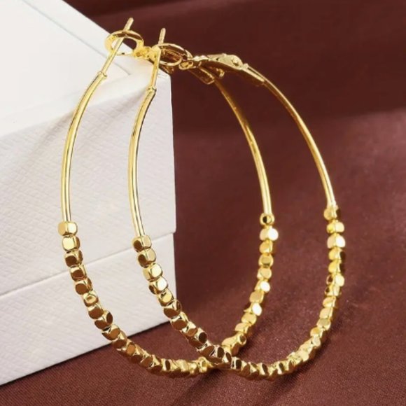 AllTheThingsJewelry Jewelry - 18k Gold Plated Minimalist Hoop Earrings